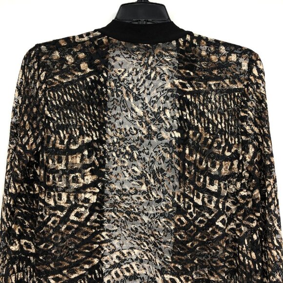 Initiatives Brown Abstract Patterned Robe Cardigan size M - Picture 12 of 15